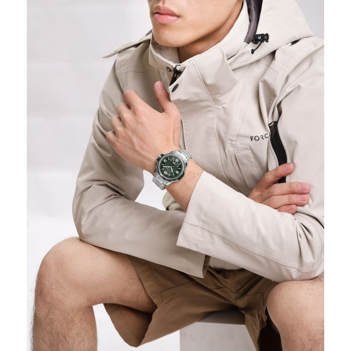 Reloj Naviforce Casual Nf9215s Crono Hombre Acero + Estuche