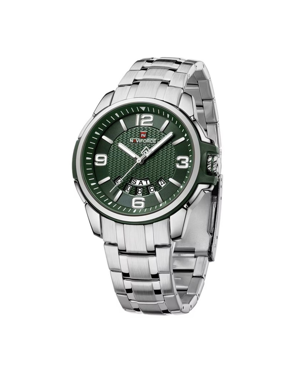 Reloj Naviforce Casual Nf9215s Crono Hombre Acero + Estuche