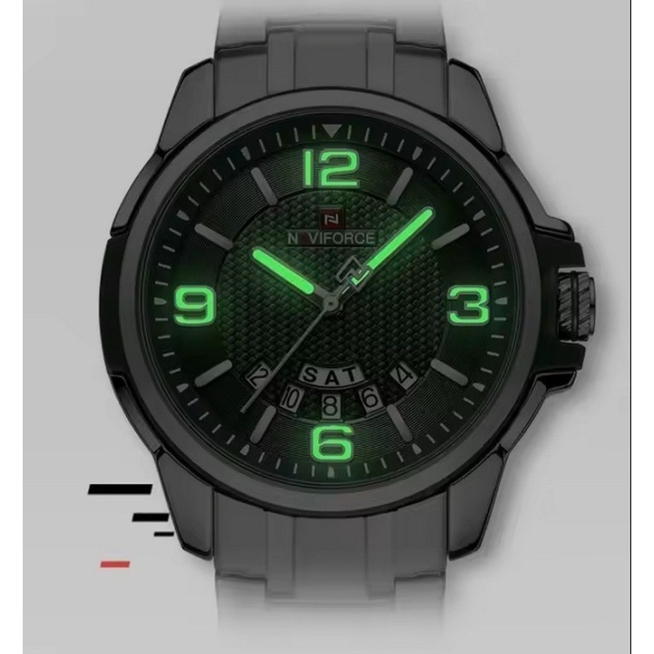 Reloj Naviforce Casual Nf9215s Crono Hombre Acero + Estuche