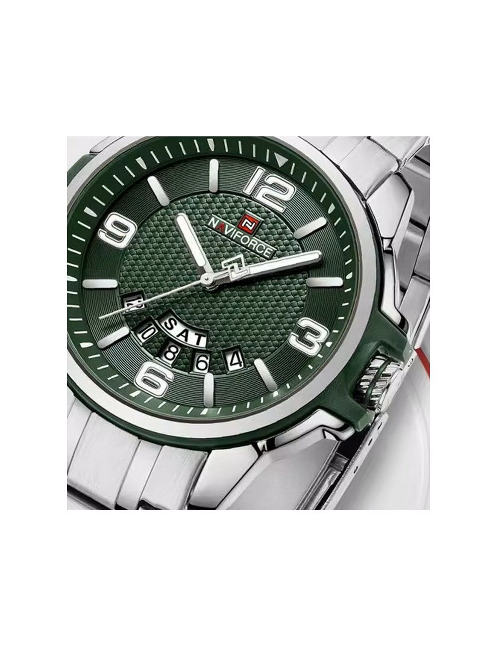 Reloj Naviforce Casual Nf9215s Crono Hombre Acero + Estuche