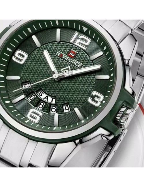 Reloj Naviforce Casual Nf9215s Crono Hombre Acero + Estuche