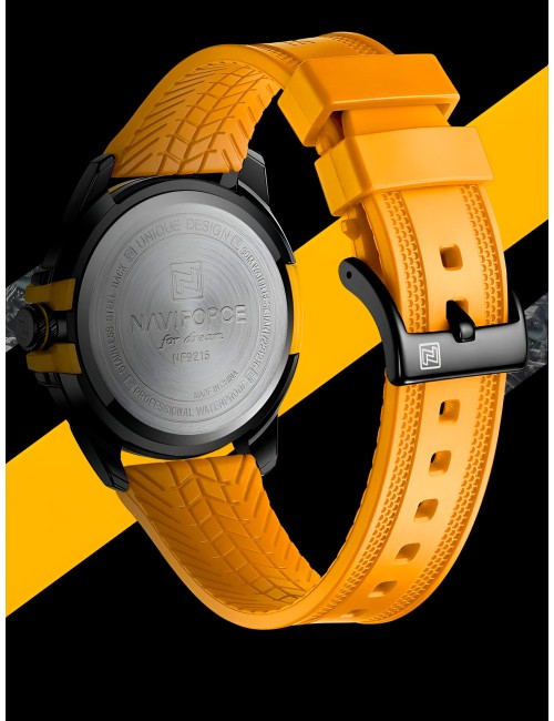 Reloj Naviforce Casual Nf9215t Crono Hombre Goma + Estuche