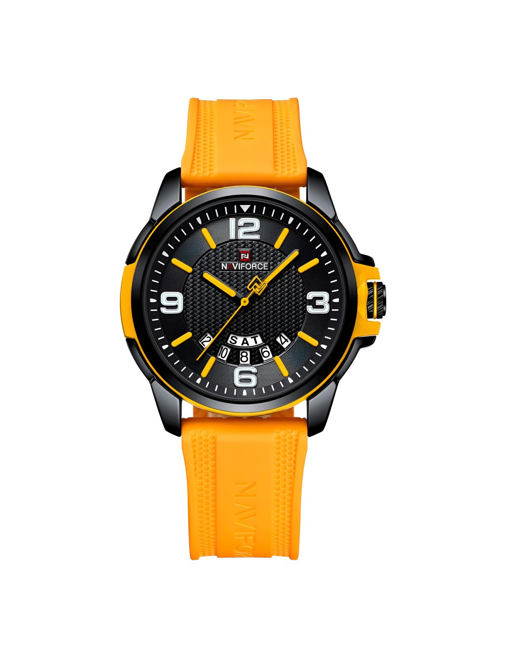 Reloj Naviforce Casual Nf9215t Crono Hombre Goma + Estuche