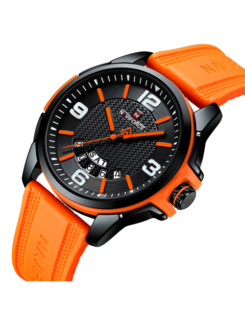 Reloj Naviforce Casual Nf9215t Crono Hombre Goma + Estuche