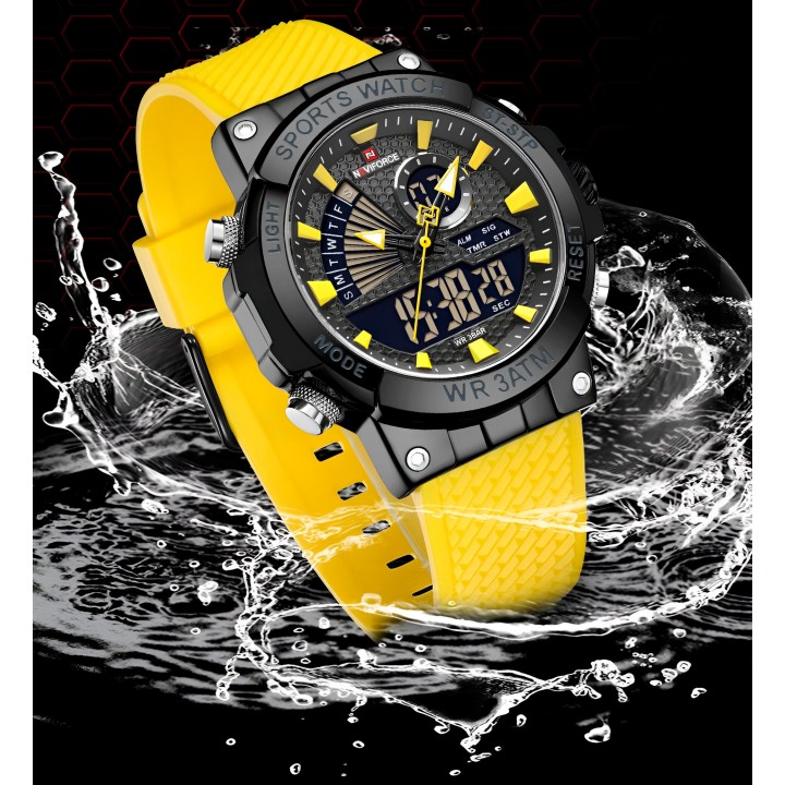 Reloj Naviforce Casual Nf9219 Crono Hombre Goma + Estuche