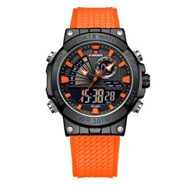 Reloj Naviforce Casual Nf9219 Crono Hombre Goma + Estuche