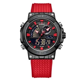 Reloj Naviforce Casual Nf9219 Crono Hombre Goma + Estuche
