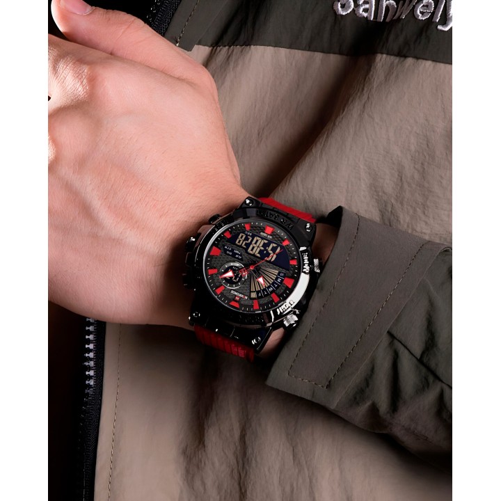 Reloj Naviforce Casual Nf9219 Crono Hombre Goma + Estuche