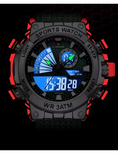 Reloj Naviforce Casual Nf9219 Crono Hombre Goma + Estuche