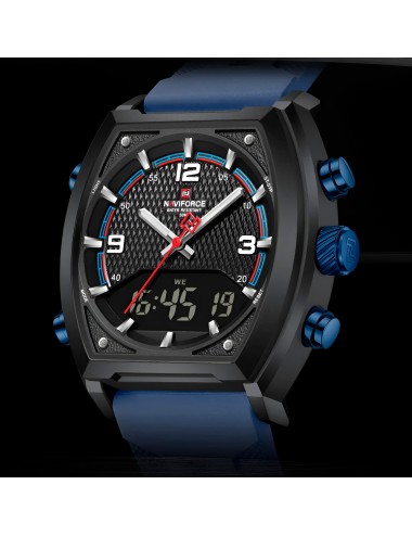 Reloj Naviforce Casual Nf9242 Crono Hombre Goma + Estuche