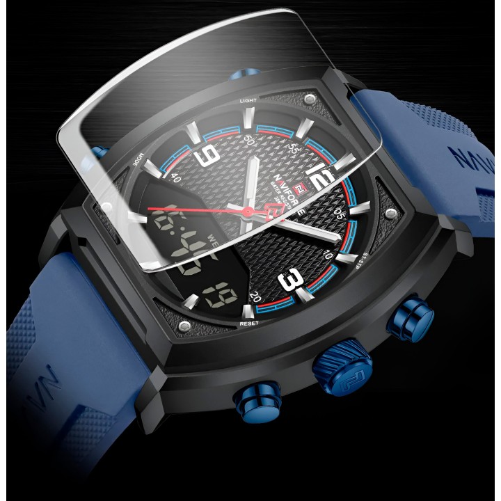 Reloj Naviforce Casual Nf9242 Crono Hombre Goma + Estuche