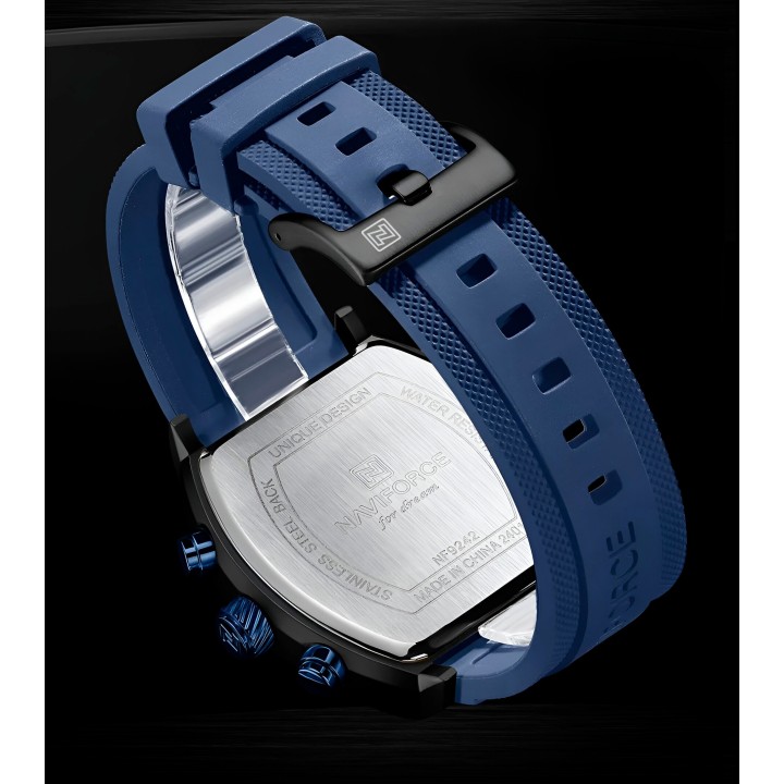 Reloj Naviforce Casual Nf9242 Crono Hombre Goma + Estuche