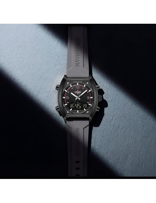Reloj Naviforce Casual Nf9242 Crono Hombre Goma + Estuche