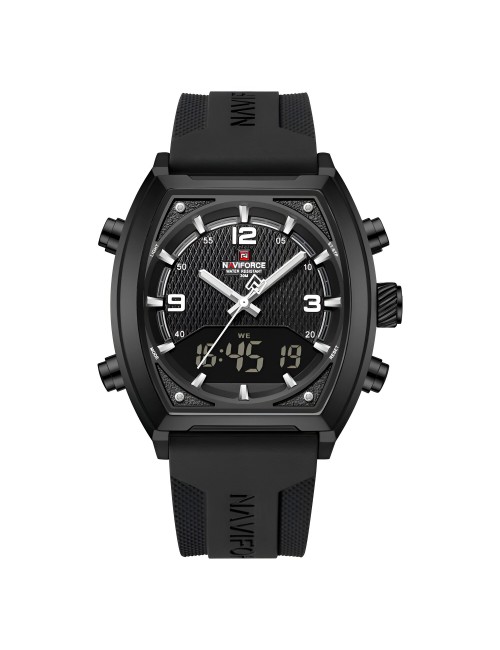 Reloj Naviforce Casual Nf9242 Crono Hombre Goma + Estuche