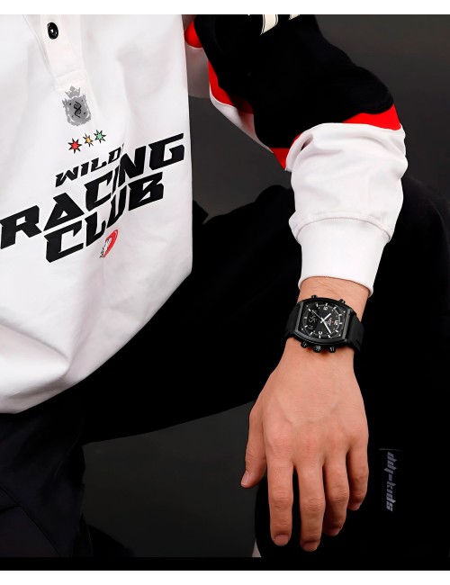 Reloj Naviforce Casual Nf9242 Crono Hombre Goma + Estuche