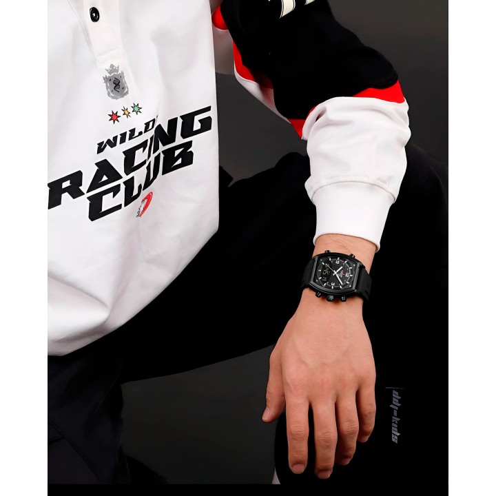 Reloj Naviforce Casual Nf9242 Crono Hombre Goma + Estuche
