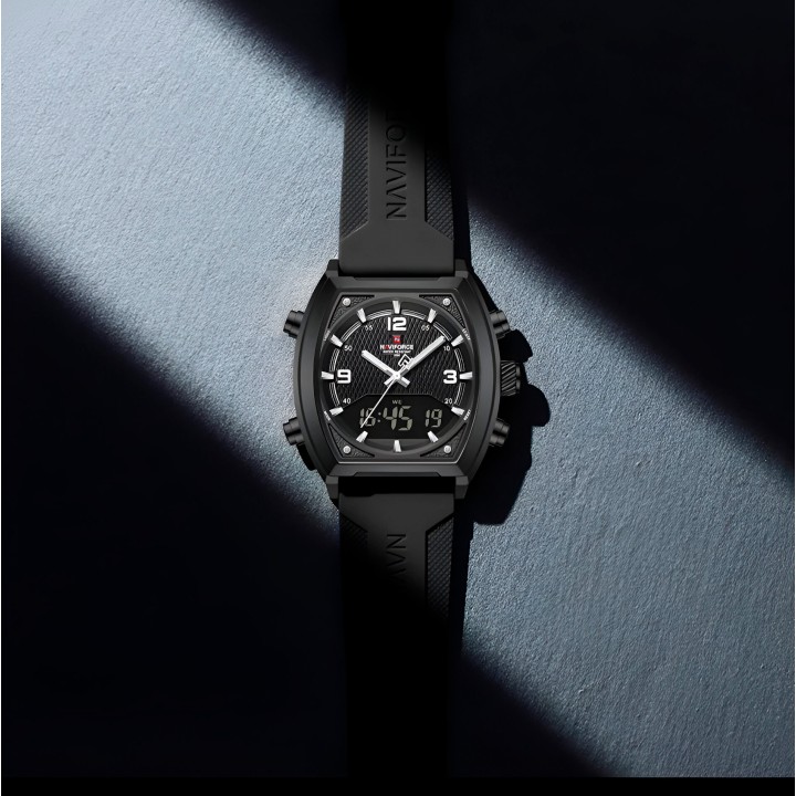 Reloj Naviforce Casual Nf9242 Crono Hombre Goma + Estuche