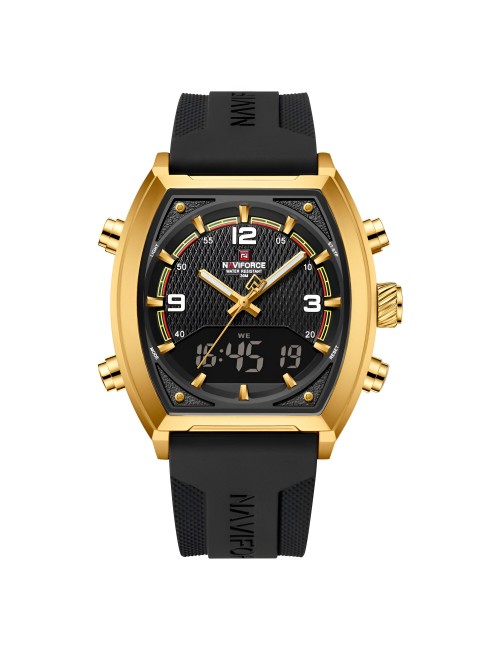 Reloj Naviforce Casual Nf9242 Crono Hombre Goma + Estuche