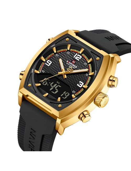 Reloj Naviforce Casual Nf9242 Crono Hombre Goma + Estuche