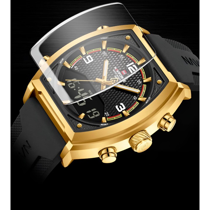 Reloj Naviforce Casual Nf9242 Crono Hombre Goma + Estuche