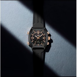 Reloj Naviforce Casual Nf9242 Crono Hombre Goma + Estuche