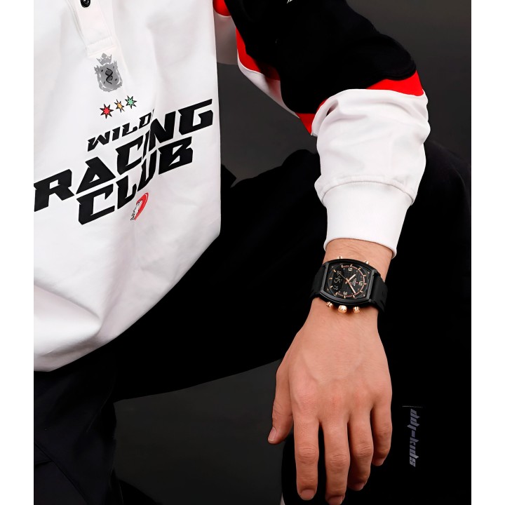 Reloj Naviforce Casual Nf9242 Crono Hombre Goma + Estuche