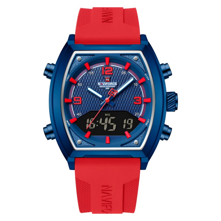 Reloj Naviforce Casual Nf9242 Crono Hombre Goma + Estuche