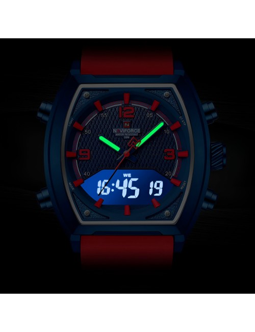 Reloj Naviforce Casual Nf9242 Crono Hombre Goma + Estuche
