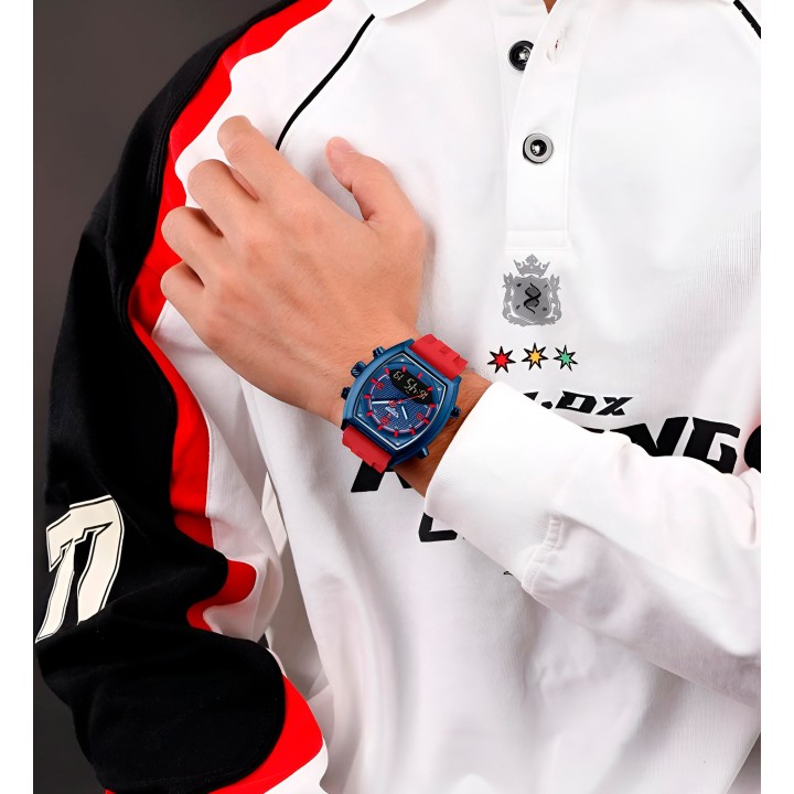 Reloj Naviforce Casual Nf9242 Crono Hombre Goma + Estuche