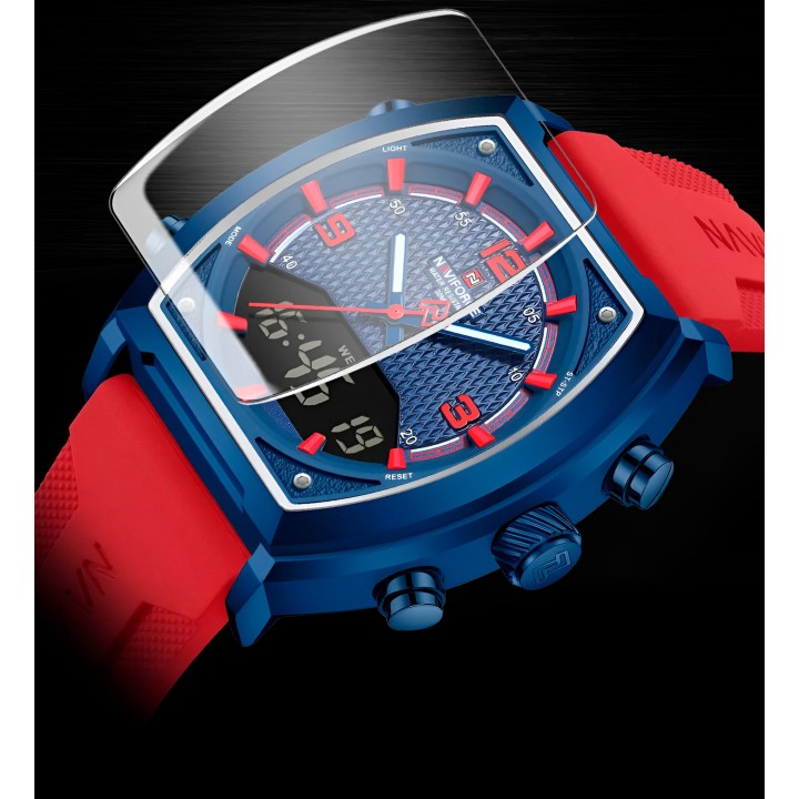 Reloj Naviforce Casual Nf9242 Crono Hombre Goma + Estuche