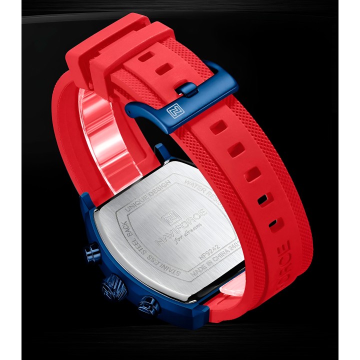 Reloj Naviforce Casual Nf9242 Crono Hombre Goma + Estuche