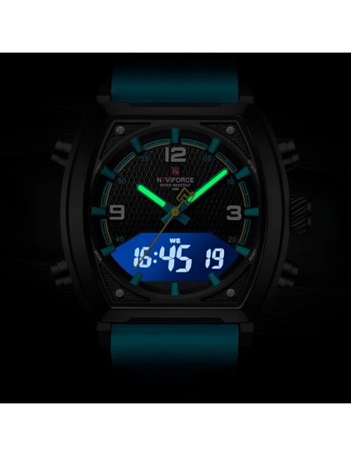 Reloj Naviforce Casual Nf9242 Crono Hombre Goma + Estuche