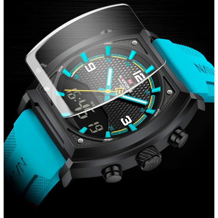 Reloj Naviforce Casual Nf9242 Crono Hombre Goma + Estuche