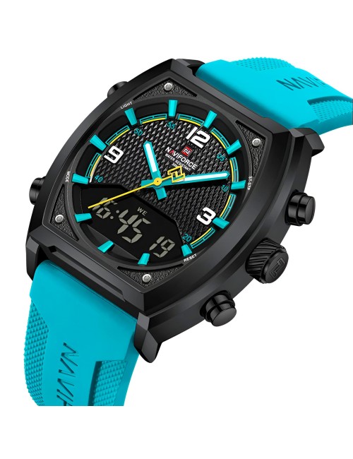 Reloj Naviforce Casual Nf9242 Crono Hombre Goma + Estuche