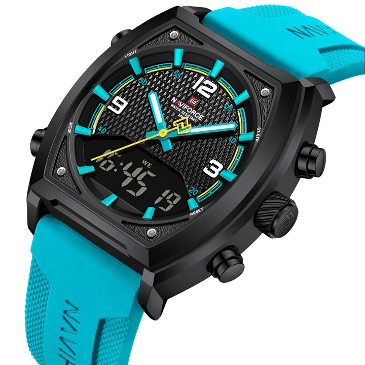 Reloj Naviforce Casual Nf9242 Crono Hombre Goma + Estuche