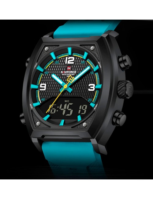 Reloj Naviforce Casual Nf9242 Crono Hombre Goma + Estuche