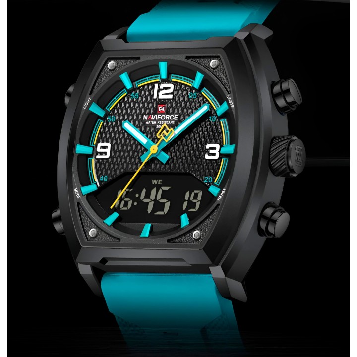 Reloj Naviforce Casual Nf9242 Crono Hombre Goma + Estuche