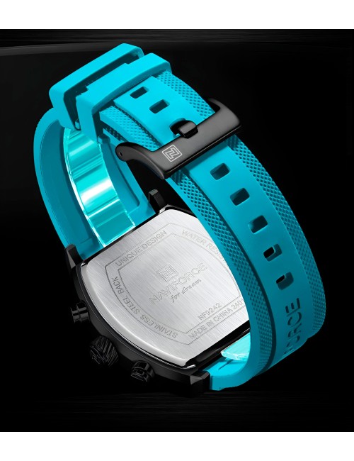 Reloj Naviforce Casual Nf9242 Crono Hombre Goma + Estuche