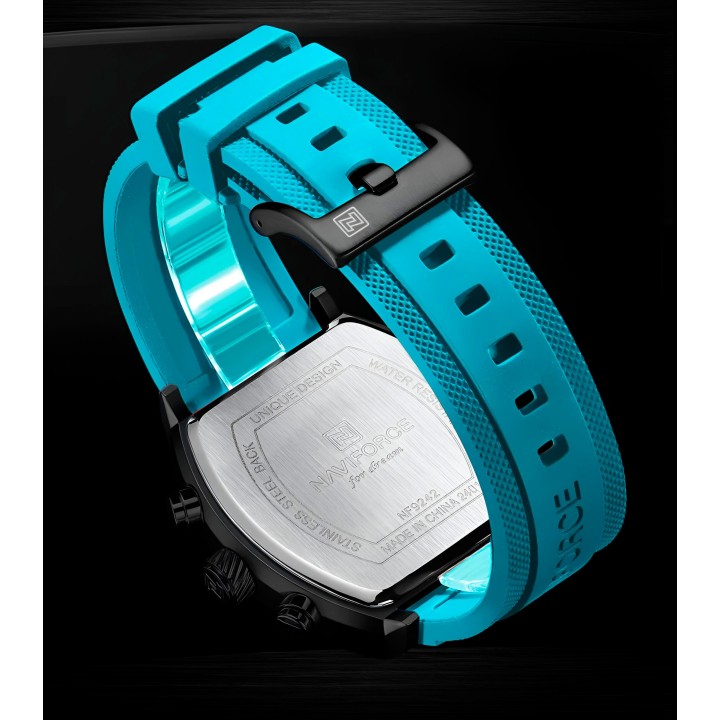 Reloj Naviforce Casual Nf9242 Crono Hombre Goma + Estuche