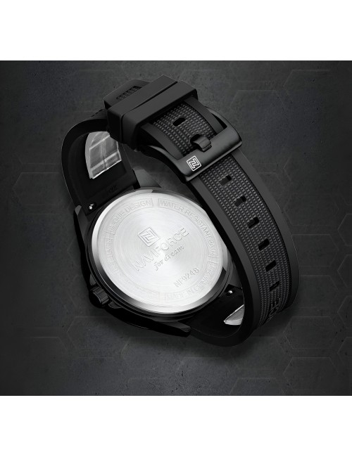 Reloj Naviforce Casual Nf9248t Crono Hombre Goma + Estuche