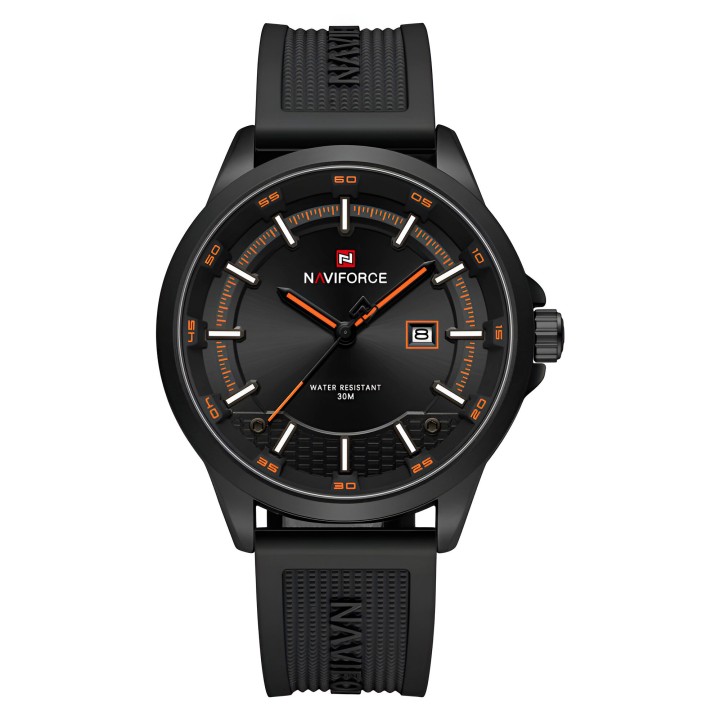 Reloj Naviforce Casual Nf9248t Crono Hombre Goma + Estuche