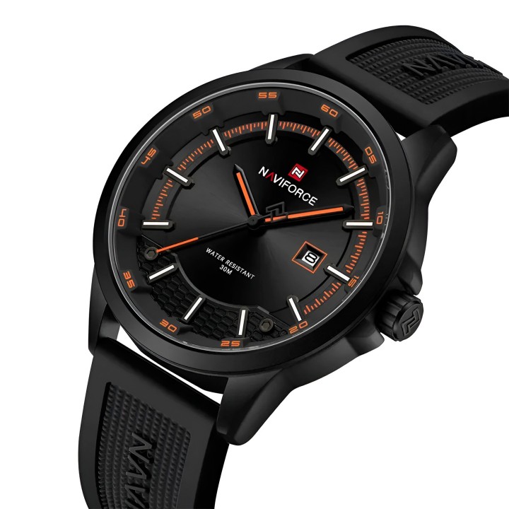Reloj Naviforce Casual Nf9248t Crono Hombre Goma + Estuche