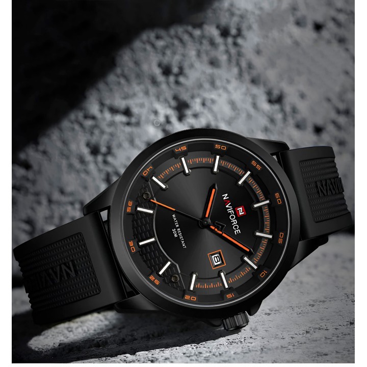 Reloj Naviforce Casual Nf9248t Crono Hombre Goma + Estuche