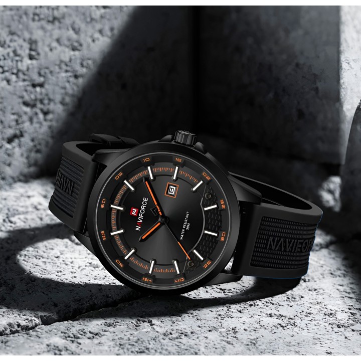 Reloj Naviforce Casual Nf9248t Crono Hombre Goma + Estuche