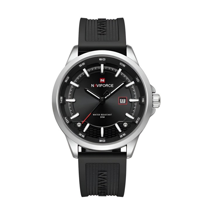Reloj Naviforce Casual Nf9248t Crono Hombre Goma + Estuche