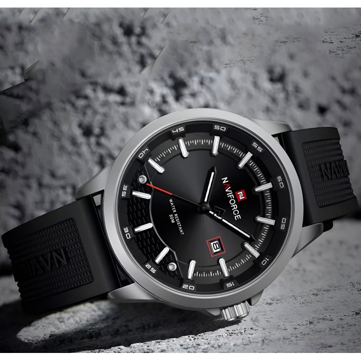 Reloj Naviforce Casual Nf9248t Crono Hombre Goma + Estuche