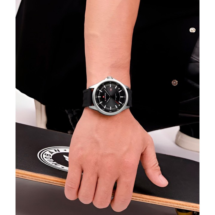 Reloj Naviforce Casual Nf9248t Crono Hombre Goma + Estuche
