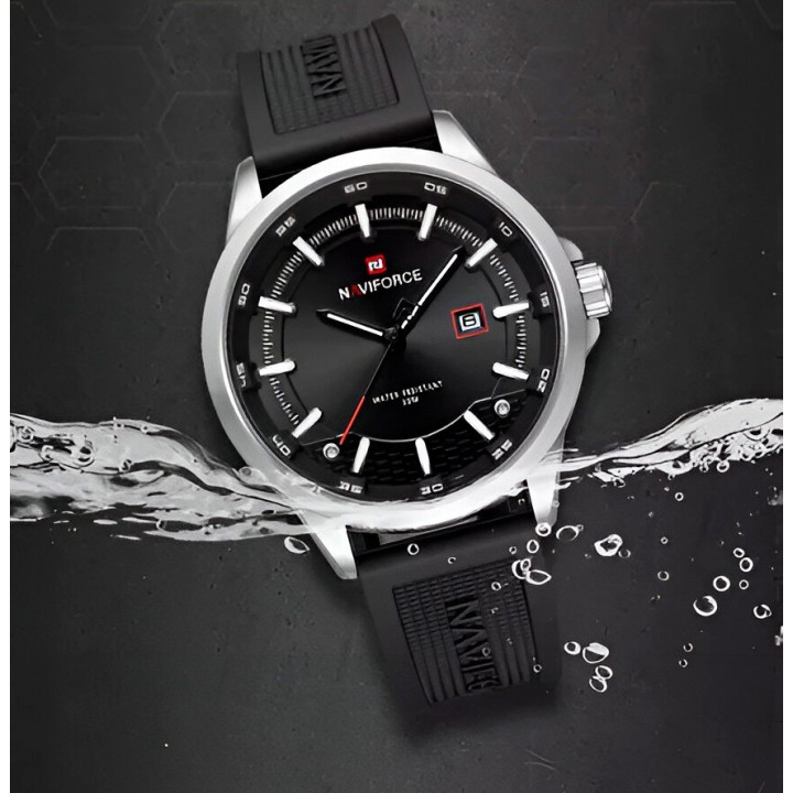 Reloj Naviforce Casual Nf9248t Crono Hombre Goma + Estuche