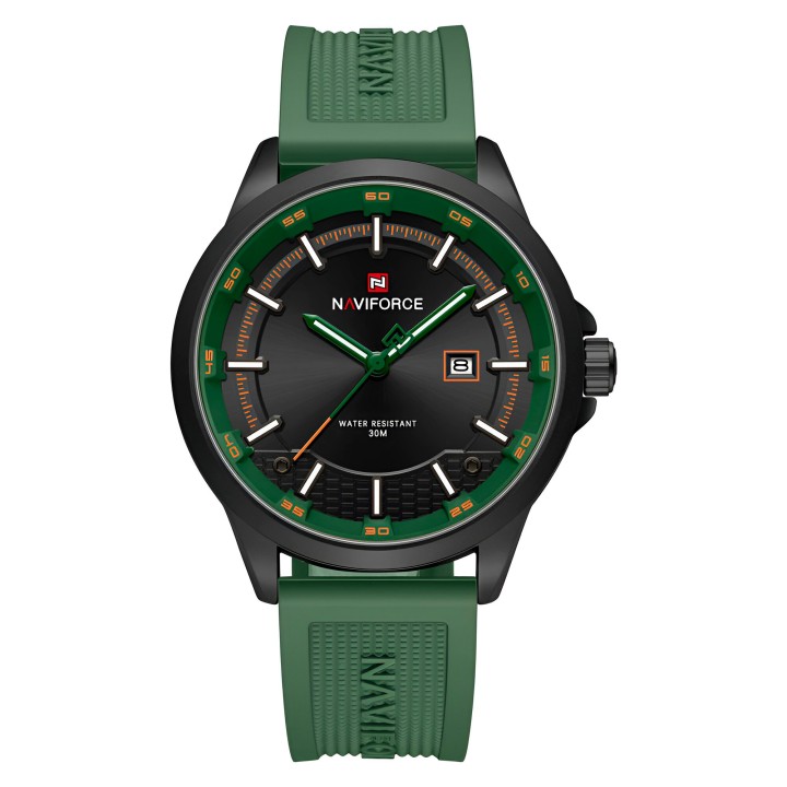 Reloj Naviforce Casual Nf9248t Crono Hombre Goma + Estuche