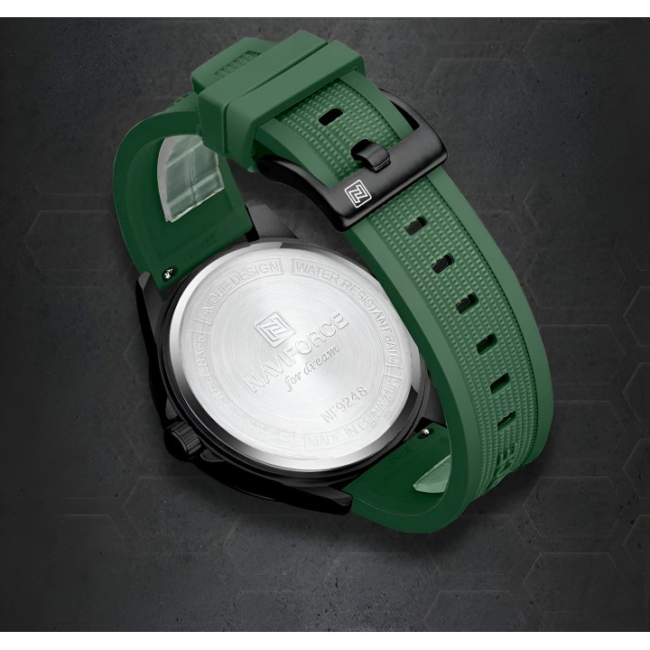 Reloj Naviforce Casual Nf9248t Crono Hombre Goma + Estuche